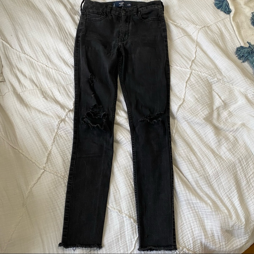Hollister Black Ripped Skinny Jeans